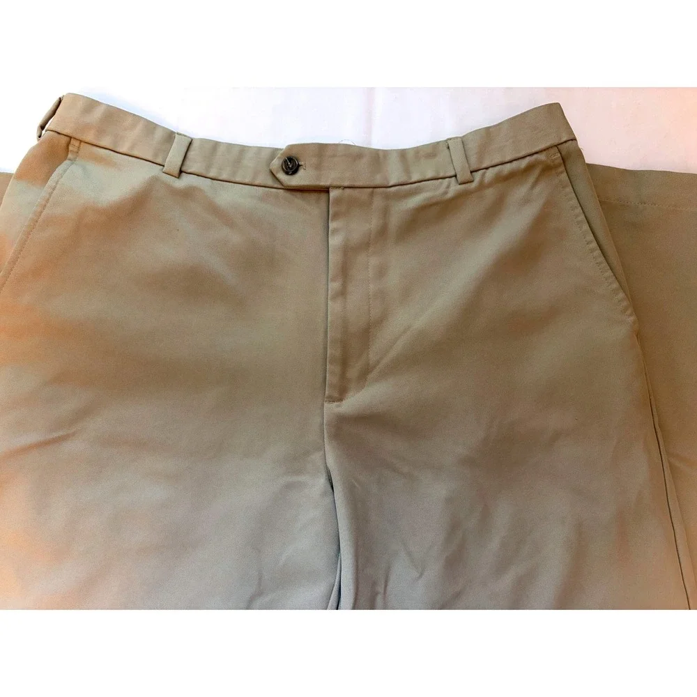 IZOD Golf X-Treme‎ Function Mens Khaki Tan Performance Pants 36x34 Flat Front